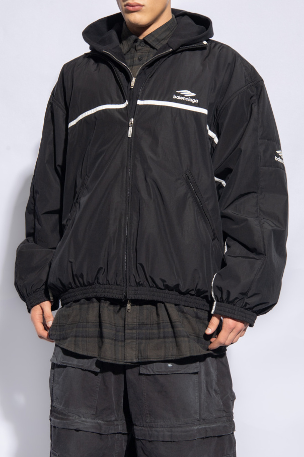 【関税&送料込】Balenciaga Black Cotton Oversize Jacket Oversized cotton shirt jacket in black - Balenciaga | Mytheresa